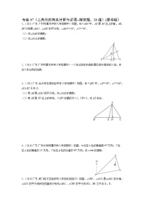 专练07（三角形的有关计算与证明--解答题，20道）-2021-2022学年八年级数学上学期期末考点必练（含解析）