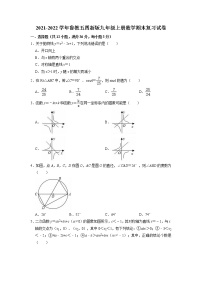 2021-2022学年鲁教版（五四制）九年级上册数学期末复习试卷（含答案）