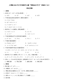 人教版2022年八年级数学上册“寒假自主学习”训练卷（11）：因式分解  word版，含答案