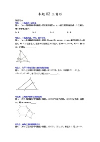 【假期知识回顾】专题02  三角形-2021-2022学年上学期八年级数学(人教版)