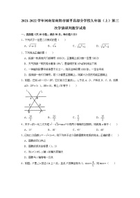 河南省南阳市镇平县部分学校2021-2022学年九年级上学期第三次学情研判数学试卷（Word版无答案）