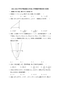 2021-2022学年沪教版（上海）九年级第一学期数学期末练习试卷（word版 含答案）