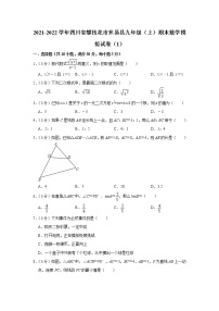 四川省攀枝花市米易县2021-2022学年九年级上学期期末数学模拟试卷（1）（word版 含答案）