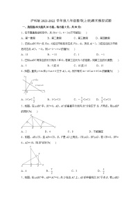 期末模拟试题 2021-2022学年沪科版八年级数学 上册（word版 含答案）