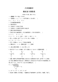 2021-2022学年北师大版八年级数学上册   期末复习训练卷（word版 含答案）