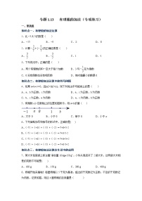 专题1.13 有理数的加法（专项练习）-2021-2022学年七年级数学上册基础知识专项讲练（人教版）