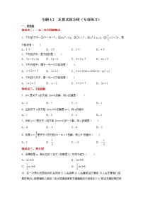 专题3.2 从算式到方程（专项练习）-2021-2022学年七年级数学上册基础知识专项讲练（人教版）