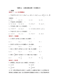 专题3.2 从算式到方程（专项练习）-2021-2022学年七年级数学上册基础知识专项讲练（人教版）