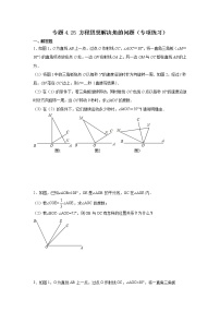 专题4.25 方程思想解决角的问题（专项练习）-2021-2022学年七年级数学上册基础知识专项讲练（人教版）