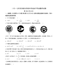 黑龙江省齐齐哈尔市2017年中考数学试题（精校word版,含答案）