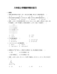 八年级上学期数学期末复习