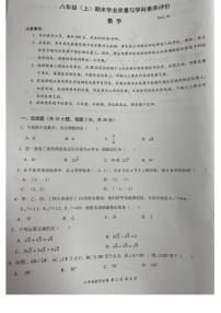 2021-2022最新深圳市罗湖区八年级上册数学期末真题无答案