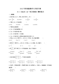 青岛版七年级下册10.1 认识二元一次方程组精品当堂检测题