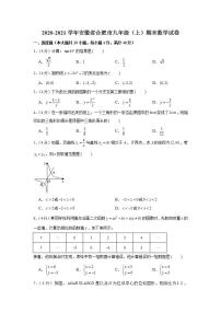 2020-2021学年安徽省合肥市九年级（上）期末数学试卷