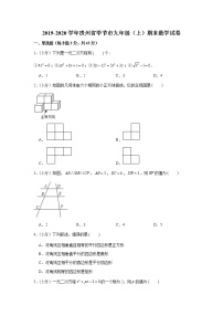 2019-2020学年贵州省毕节市九年级（上）期末数学试卷