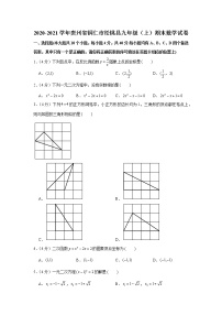 2020-2021学年贵州省铜仁市松桃县九年级（上）期末数学试卷