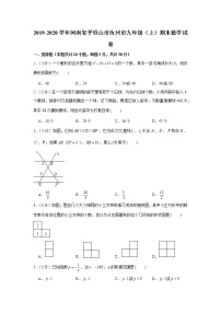 2019-2020学年河南省平顶山市汝州市九年级（上）期末数学试卷