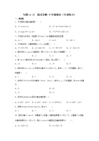 专题14.23 因式分解-十字相乘法（专项练习）-2021-2022学年八年级数学上册基础知识专项讲练（人教版）