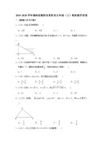 2019-2020学年湖南省衡阳市耒阳市九年级（上）期末数学试卷