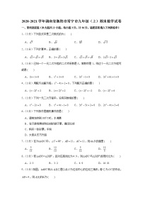 2020-2021学年湖南省衡阳市常宁市九年级（上）期末数学试卷