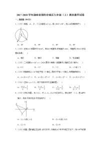 2017-2018学年湖南省邵阳市城区九年级（上）期末数学试卷