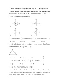 2019-2020学年山东省潍坊市九年级（上）期末数学试卷