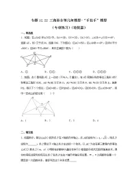 专题12.22 三角形全等几何模型-“手拉手”模型（专项练习）（培优篇）-2021-2022学年八年级数学上册基础知识专项讲练（人教版）