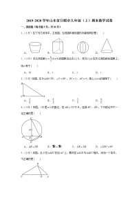 2019-2020学年山东省日照市九年级（上）期末数学试卷