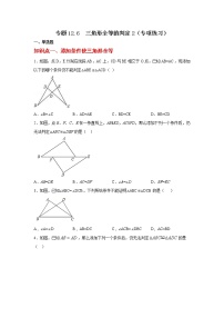 专题12.6 三角形全等的判定2（专项练习）-2021-2022学年八年级数学上册基础知识专项讲练（人教版）