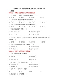 专题14.19 因式分解-平方差公式（专项练习）-2021-2022学年八年级数学上册基础知识专项讲练（人教版）