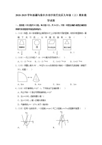 2018-2019学年新疆乌鲁木齐市沙依巴克区九年级（上）期末数学试卷