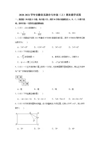 2020-2021学年安徽省芜湖市七年级（上）期末数学试卷