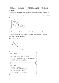 专题11.18 《三角形》中考真题专练（巩固篇）（专项练习）-2021-2022学年八年级数学上册基础知识专项讲练（人教版）