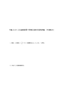 专题22.29 二次函数背景下等腰三角形存在性问题（专项练习）-2021-2022学年九年级数学上册基础知识专项讲练（人教版）