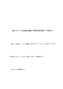 专题22.43 二次函数压轴题-特殊四边形问题（专项练习）-2021-2022学年九年级数学上册基础知识专项讲练（人教版）