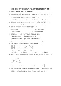 2021-2022学年湘教版九年级上册数学期末练习试卷（word版 含答案）