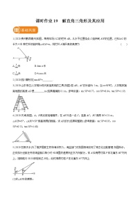 2022届初中数学一轮复习 课时作业19 解直角三角形及其应用