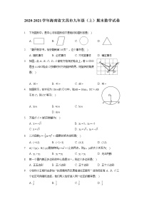 2020-2021学年海南省文昌市九年级（上）期末数学试卷