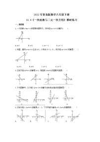 数学八年级下册10.4 一次函数与二元一次方程精品课时训练