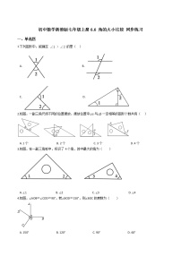 浙教版七年级上册6.6 角的大小比较当堂达标检测题