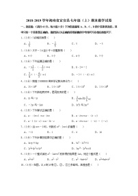 2018-2019学年海南省定安县七年级（上）期末数学试卷