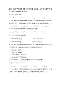 2019-2020学年河南省新乡市长垣市七年级（上）期末数学试卷