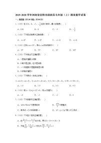 2019-2020学年河南省信阳市淮滨县七年级（上）期末数学试卷