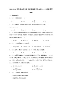 2019-2020学年湖南师大附中梅溪湖中学七年级（上）期末数学试卷