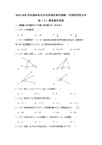 2019-2020学年湖南省长沙市开福区青竹湖湘一外国语学校七年级（上）期末数学试卷