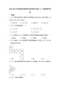 2018-2019学年湖南省常德市市直学校七年级（上）期末数学试卷