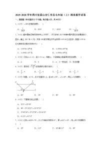 2019-2020学年四川省眉山市仁寿县七年级（上）期末数学试卷