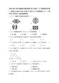 2020-2021学年安徽省合肥市蜀山区八年级（上）期末数学试卷