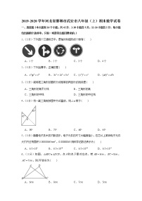 2019-2020学年河北省邯郸市武安市八年级（上）期末数学试卷