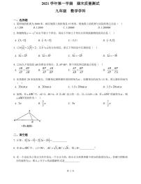 2022届浦东新区中考数学一模含答案练习题